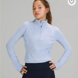 Lululemonn Rulu Run Cropped Half Zip Long Sleeve
